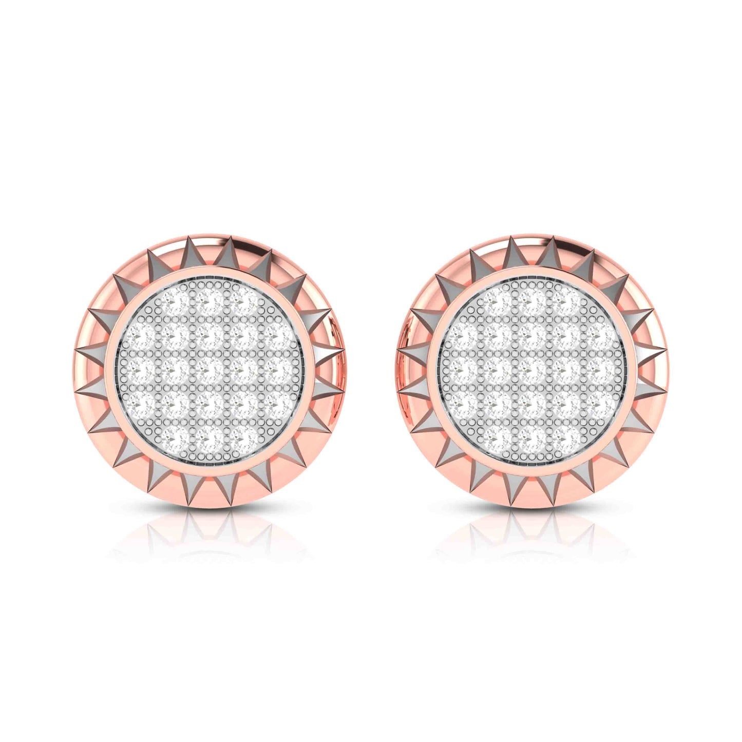 Round shape earrings design Sunlif Lab Grown Diamond Earrings Fiona Diamonds