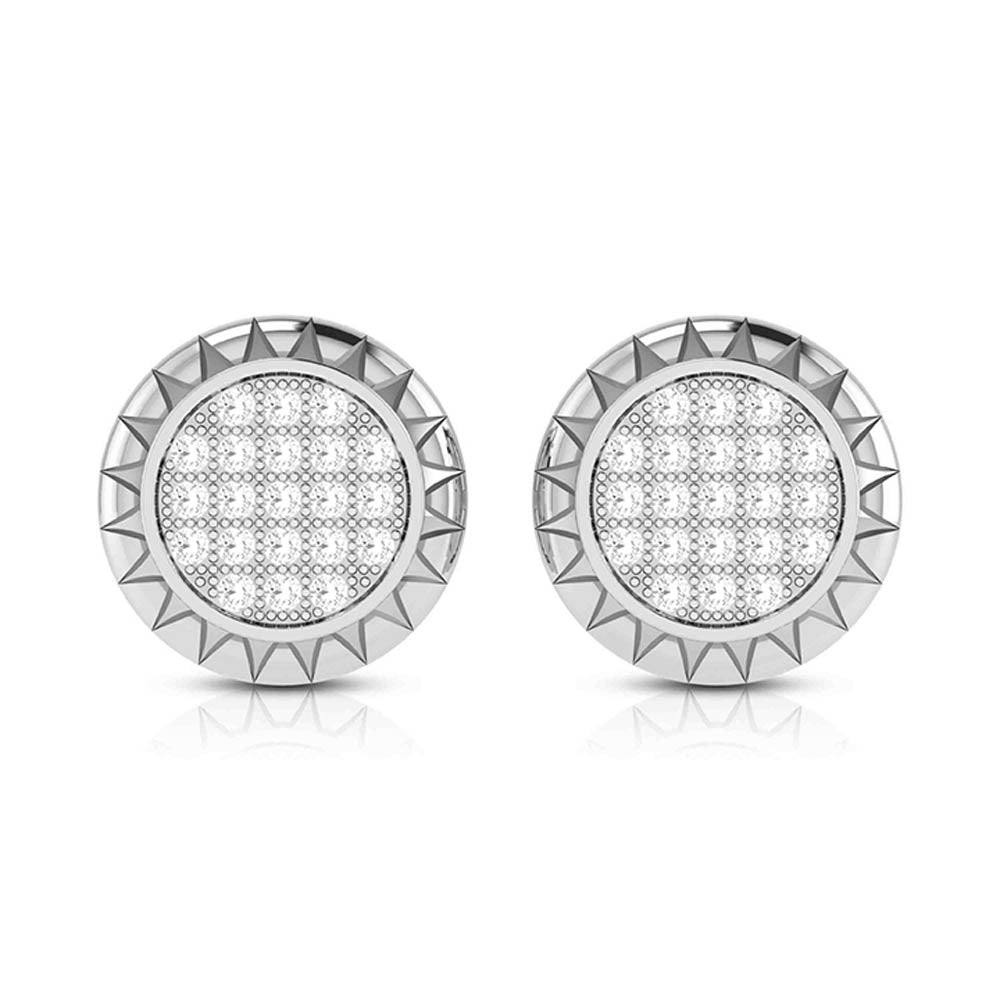 Round shape earrings design Sunlif Lab Grown Diamond Earrings Fiona Diamonds