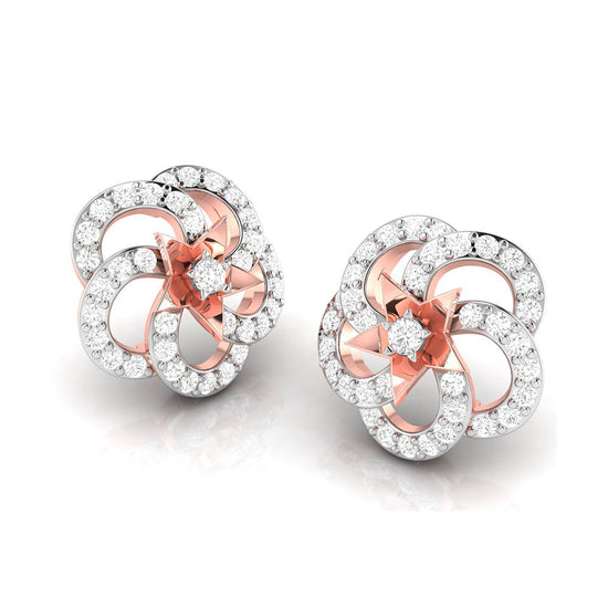 Earrings flower design Fleer Lab Grown Diamond Earrings Fiona Diamonds