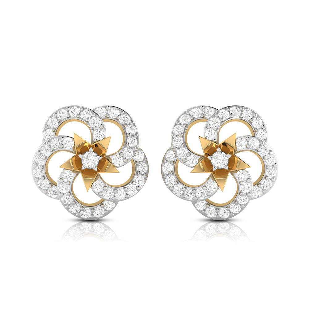 Earrings flower design Fleer Lab Grown Diamond Earrings Fiona Diamonds