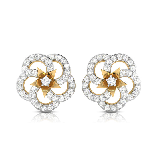 Earrings flower design Fleer Lab Grown Diamond Earrings Fiona Diamonds