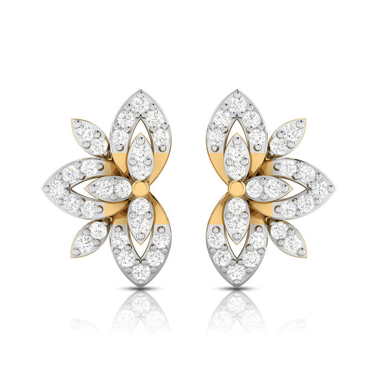 Earrings flower design Floro Lab Grown Diamond Earrings Fiona Diamonds