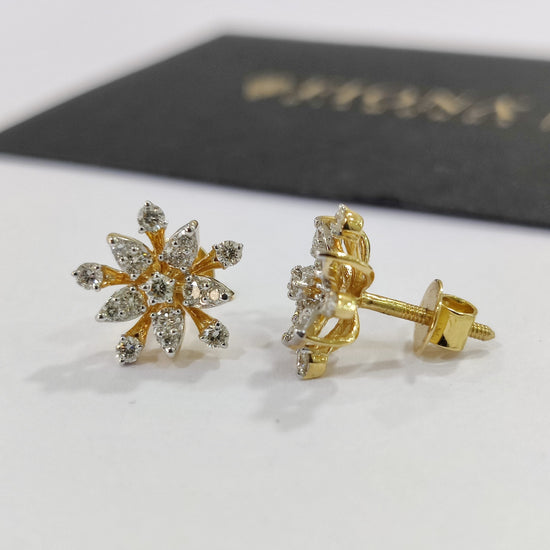 Earrings flower design Asteroids Lab Grown Diamond Earrings Fiona Diamonds