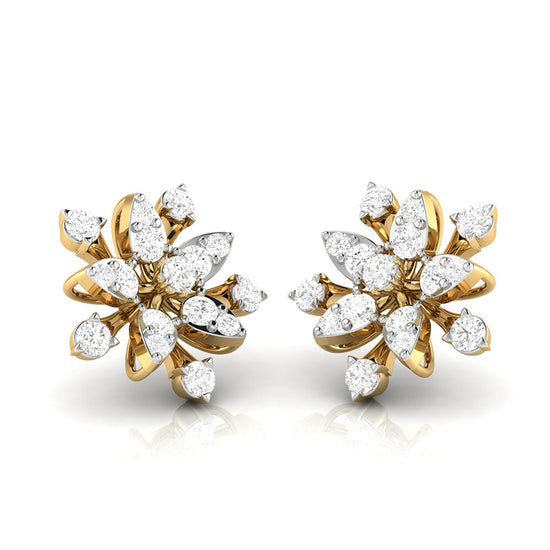 Earrings flower design Asteroids Lab Grown Diamond Earrings Fiona Diamonds