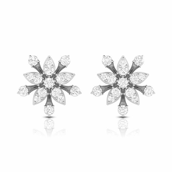 Earrings flower design Asteroids Lab Grown Diamond Earrings Fiona Diamonds