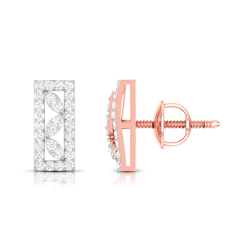 Party wear earrings design Oblong Lab Grown Diamond Earrings Fiona Diamonds