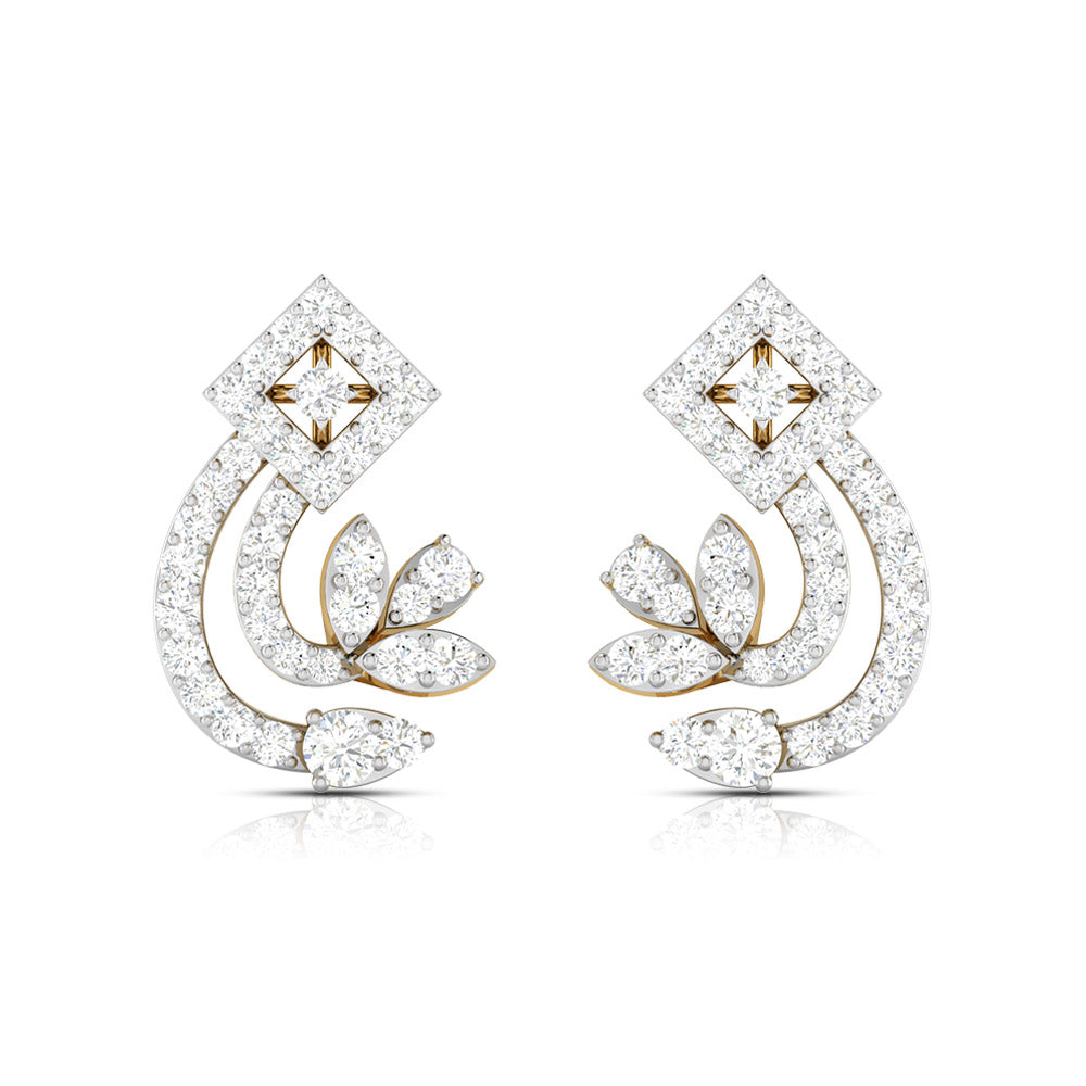 Latest earrings design Crawling Lab Grown Diamond Earrings Fiona Diamonds