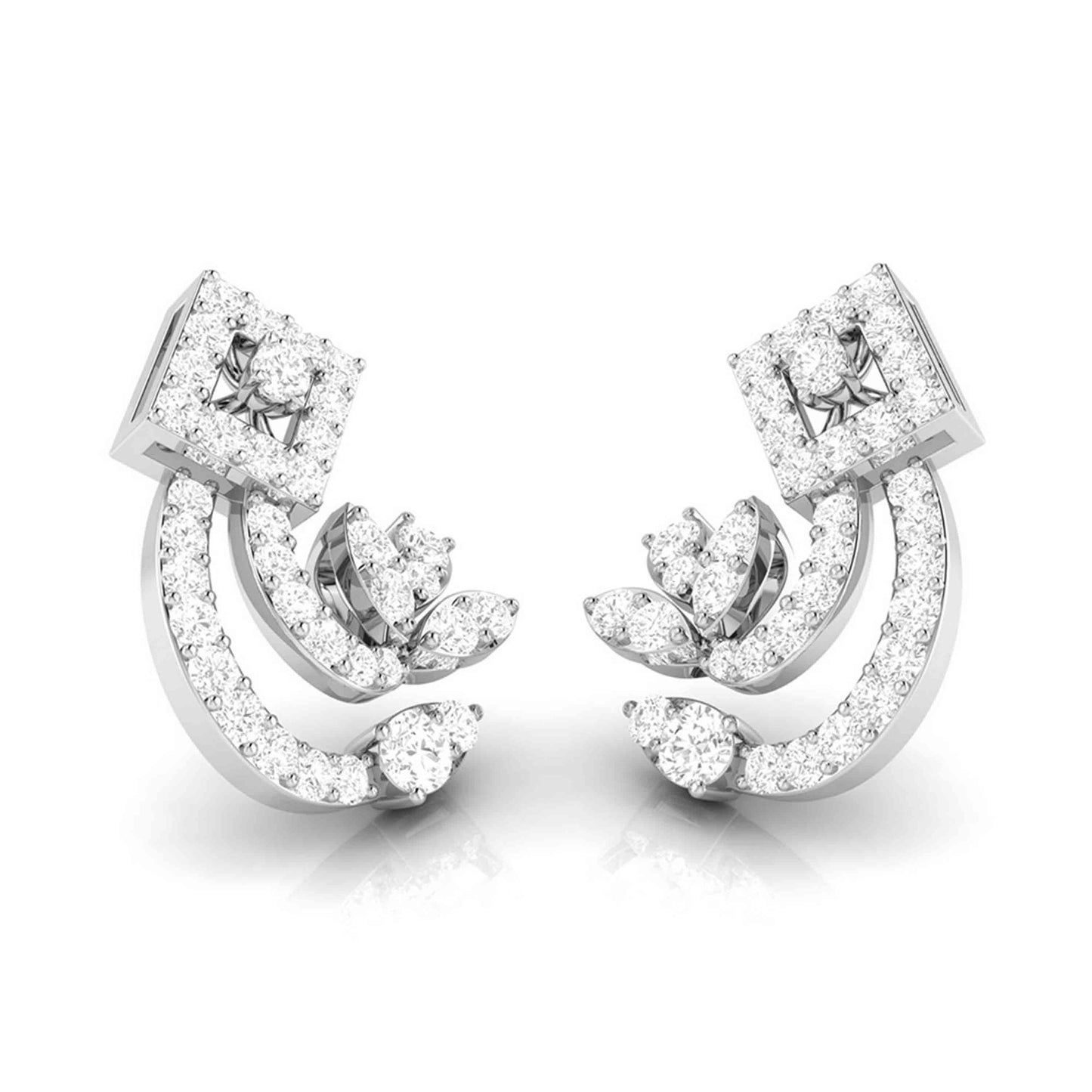 Latest earrings design Crawling Lab Grown Diamond Earrings Fiona Diamonds