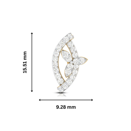 Small earrings design Elongated Lab Grown Diamond Earrings Fiona Diamonds