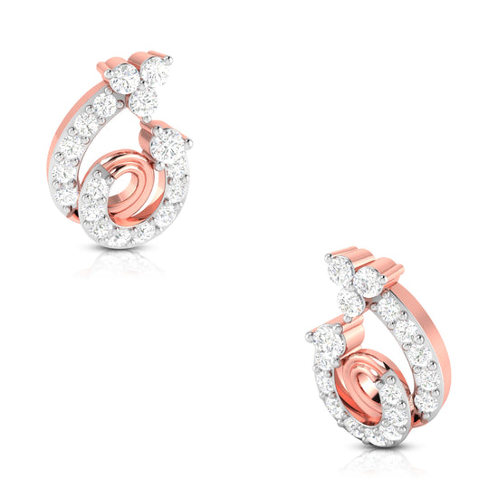 Party wear earrings design Spirale Lab Grown Diamond Earrings Fiona Diamonds