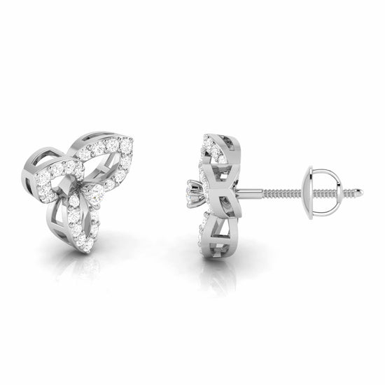 Small earrings design Tres Lab Grown Diamond Earrings Fiona Diamonds