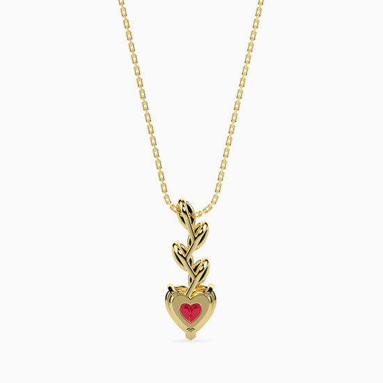 Remote Heart delicate lab grown diamond pendant Fiona Diamonds