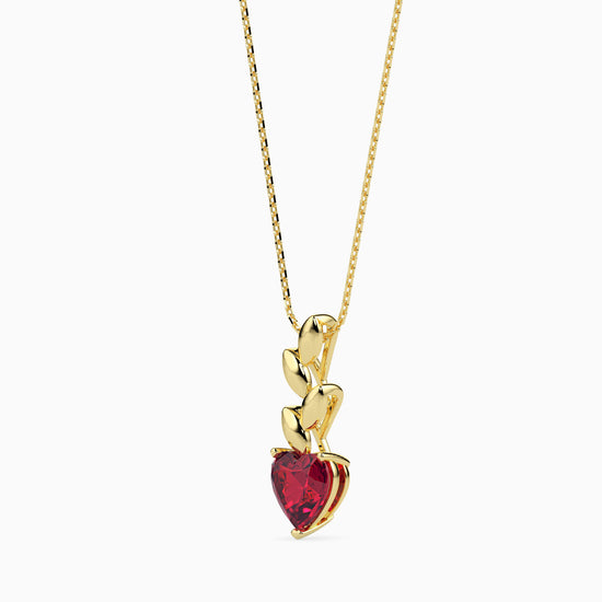 Remote Heart delicate lab grown diamond pendant Fiona Diamonds