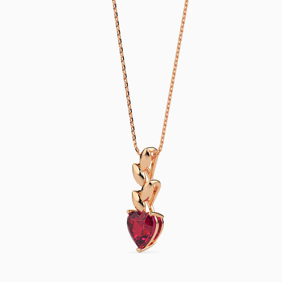 Remote Heart delicate lab grown diamond pendant Fiona Diamonds