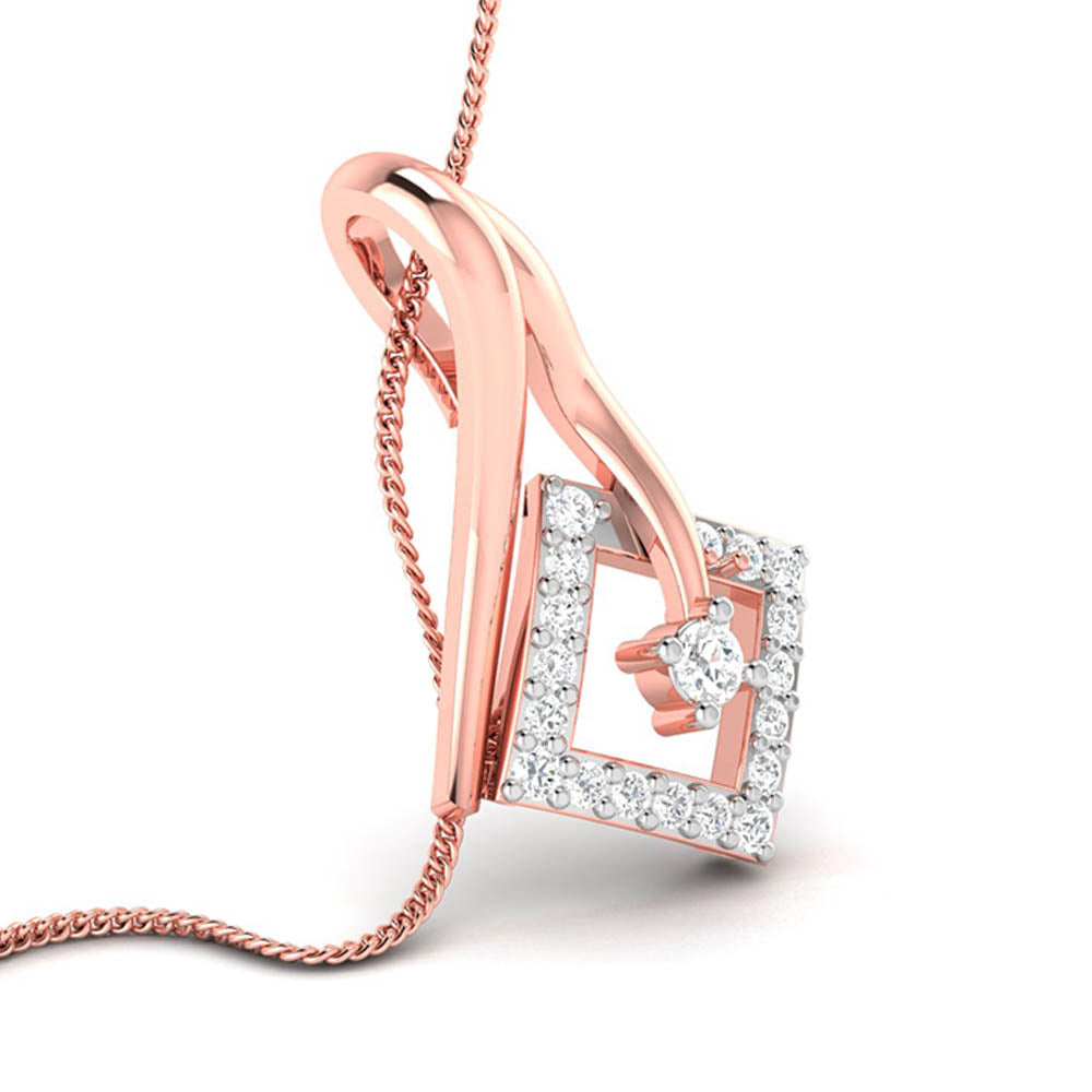 Held lab grown diamond pendant design for women Fiona Diamonds