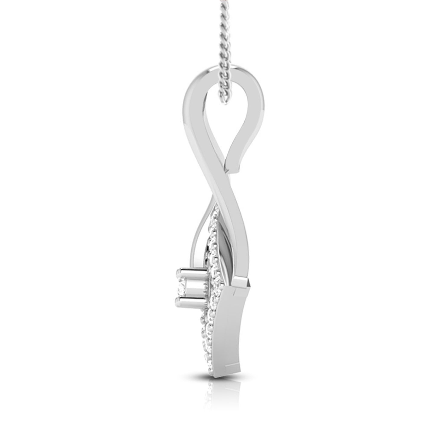 Held lab grown diamond pendant design for women Fiona Diamonds