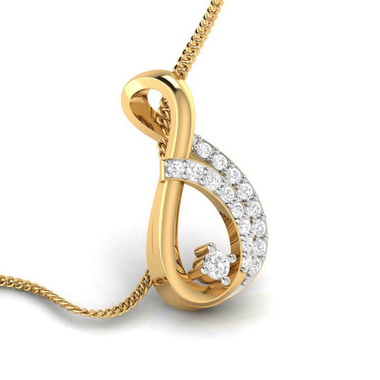 Cursivey lab grown diamond pendant design for women Fiona Diamonds