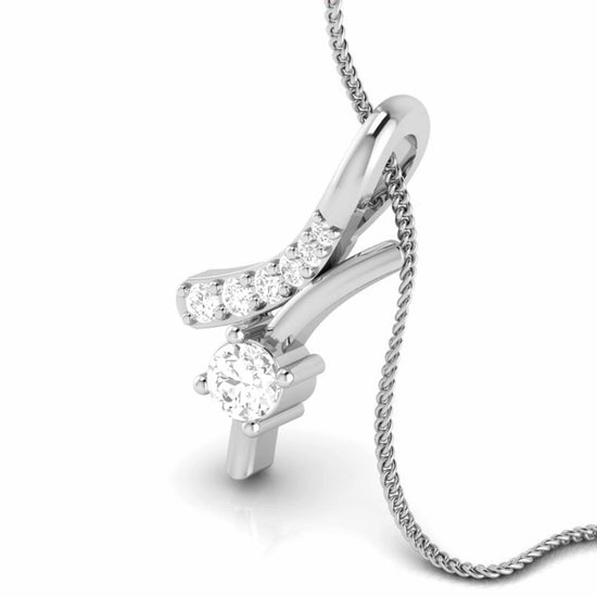 Path Round delicate lab grown diamond pendant Fiona Diamonds