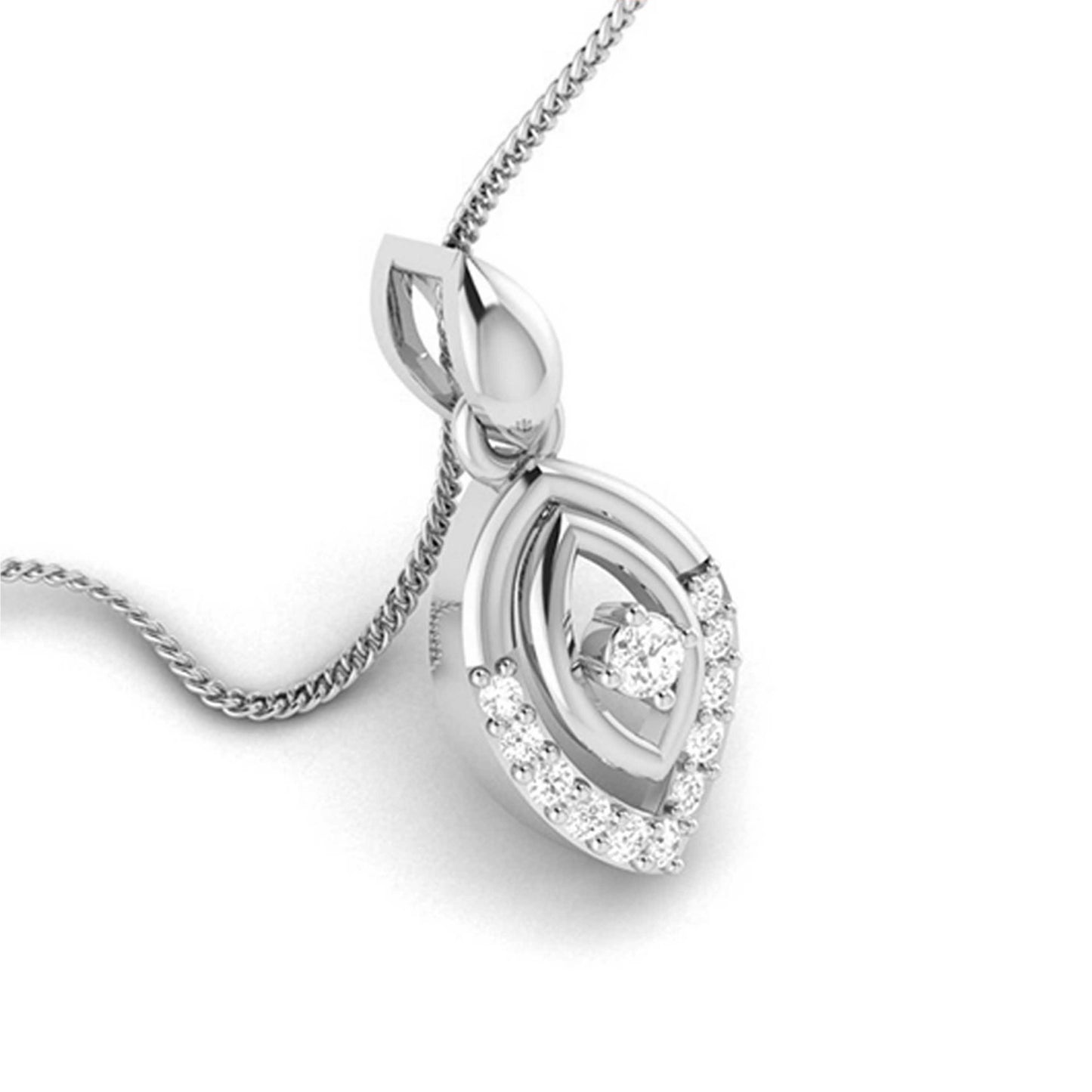 Nosedive modern lab grown diamond pendant design Fiona Diamonds