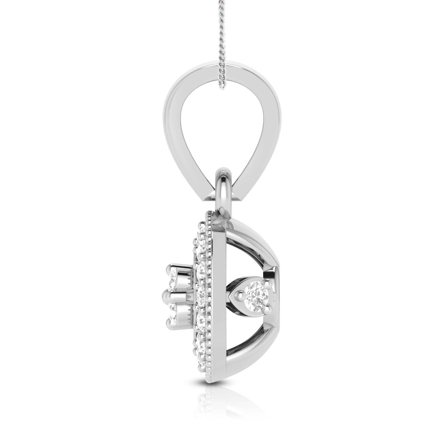 Fellowship modern lab grown diamond pendant design Fiona Diamonds