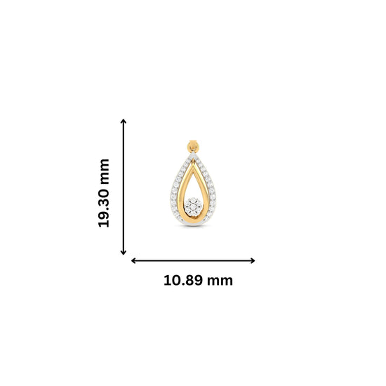 Volley Round delicate lab grown diamond pendant Fiona Diamonds