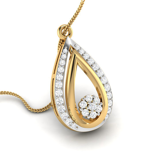 Volley Round delicate lab grown diamond pendant Fiona Diamonds