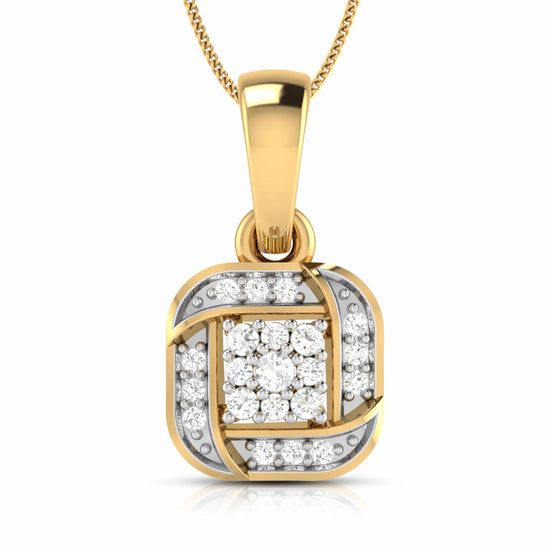 Grammy Round unique lab grown diamond pendant design Fiona Diamonds