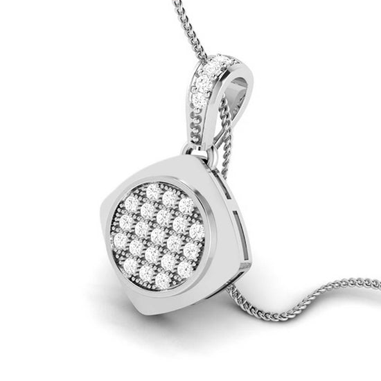 Unico Round delicate lab grown diamond pendant Fiona Diamonds