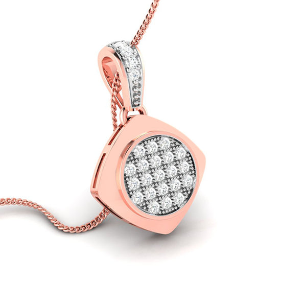 Unico Round delicate lab grown diamond pendant Fiona Diamonds