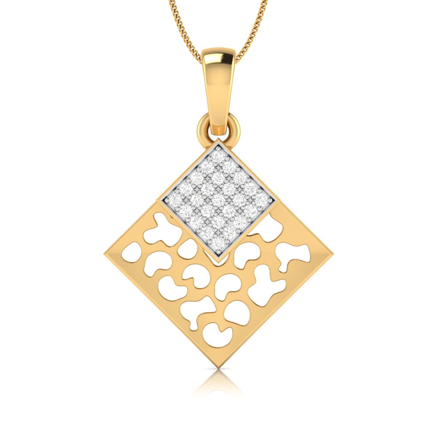 Scarpa Round delicate lab grown diamond pendant Fiona Diamonds