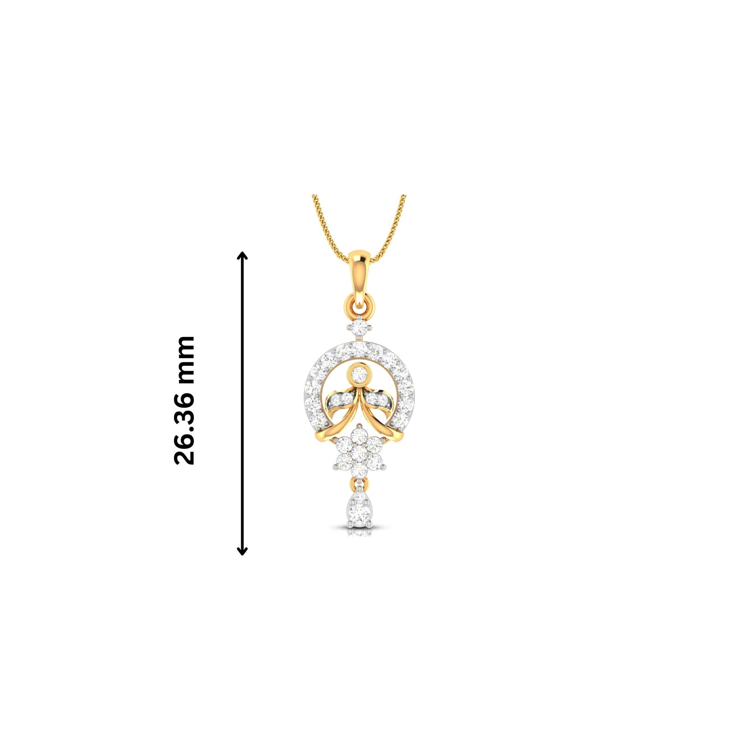 Qahira lab grown diamond pendant designs for female Fiona Diamonds