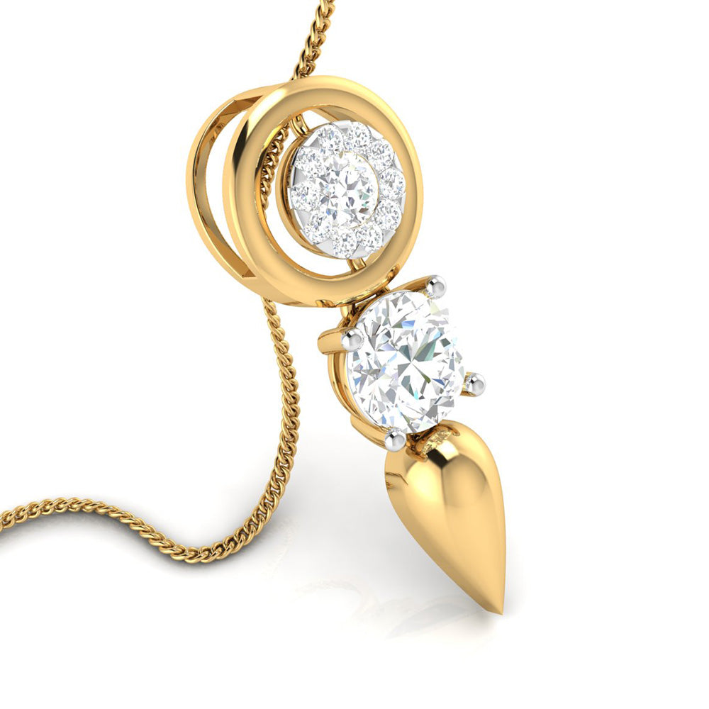 Brlliance Round unique lab grown diamond pendant design Fiona Diamonds