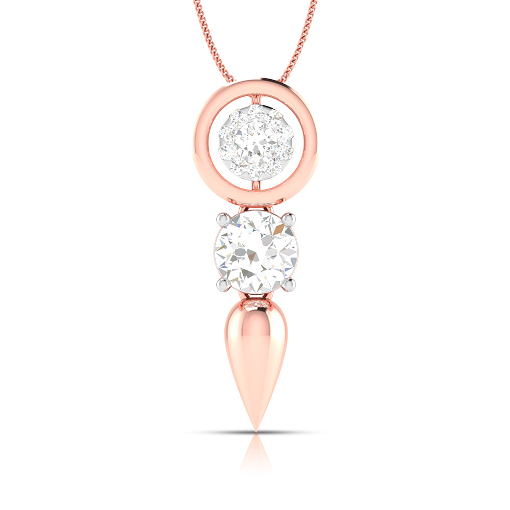 Brlliance Round unique lab grown diamond pendant design Fiona Diamonds