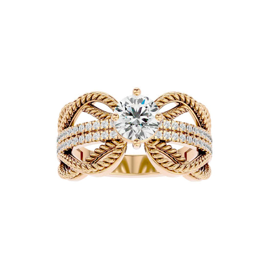 Solitaire Engagement Lab Diamond Ring 18 Karat Yellow Gold Bruni 55 Pointer Lab Diamond Ring Fiona Diamonds