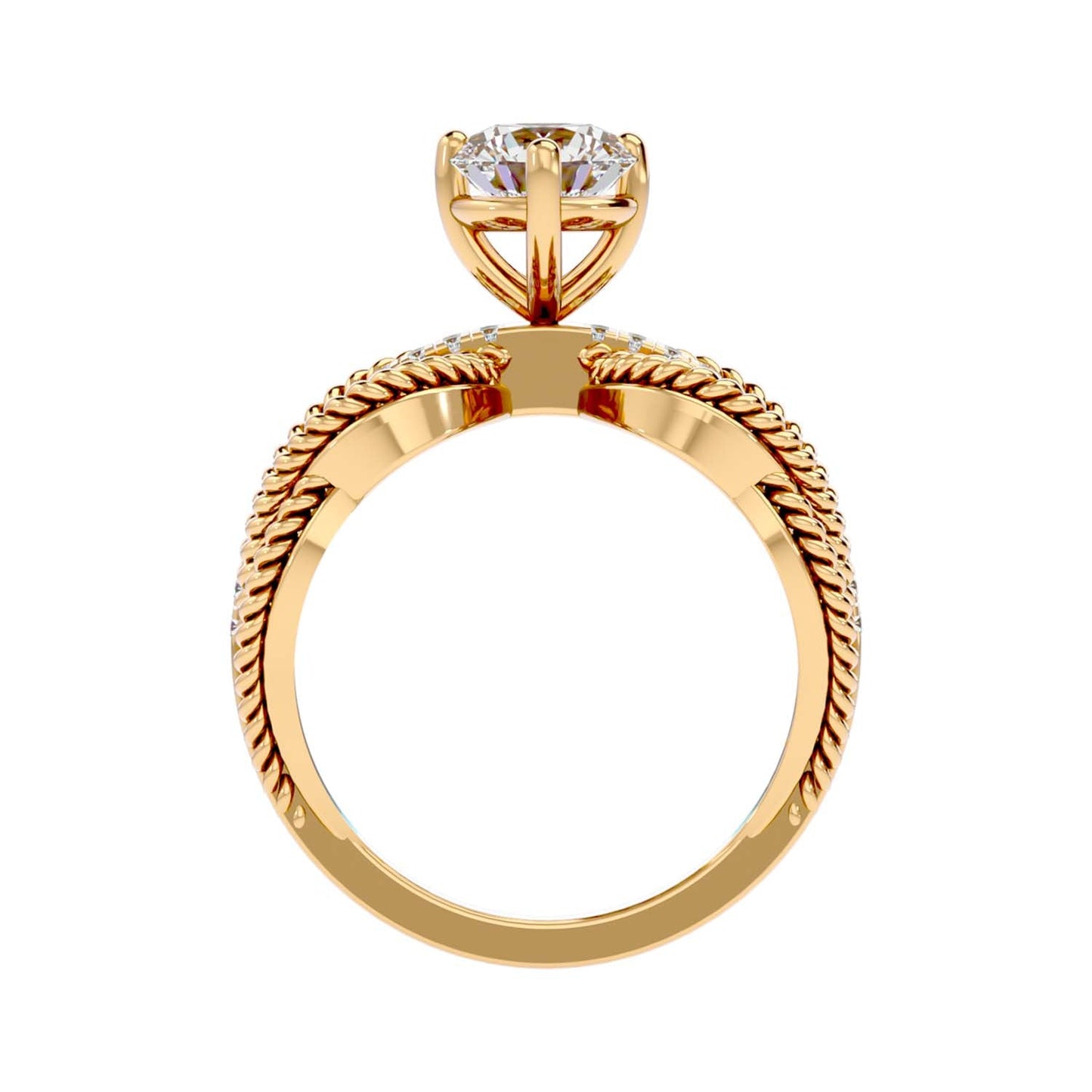 Solitaire Engagement Lab Diamond Ring 18 Karat Yellow Gold Bruni 55 Pointer Lab Diamond Ring Fiona Diamonds