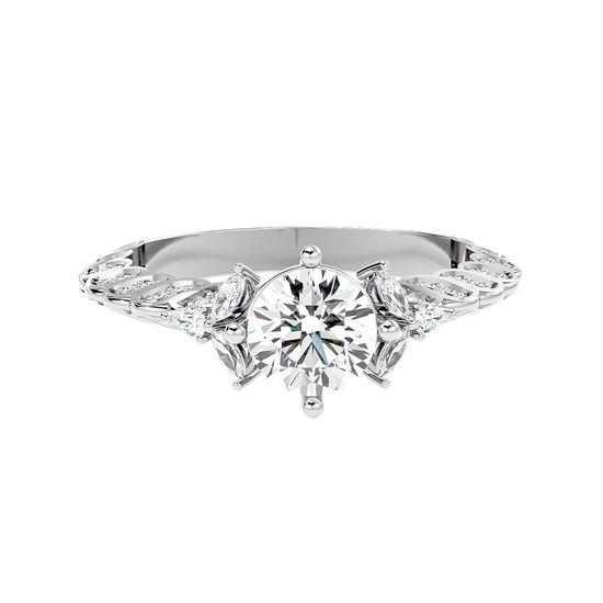 Solitaire Engagement Lab Diamond Ring 18 Karat White Gold Impeccabile Lab Diamonds Ring Fiona Diamonds