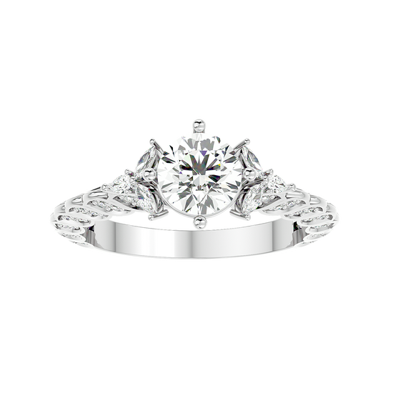 Solitaire Engagement Lab Diamond Ring 18 Karat White Gold Impeccabile Lab Diamonds Ring Fiona Diamonds