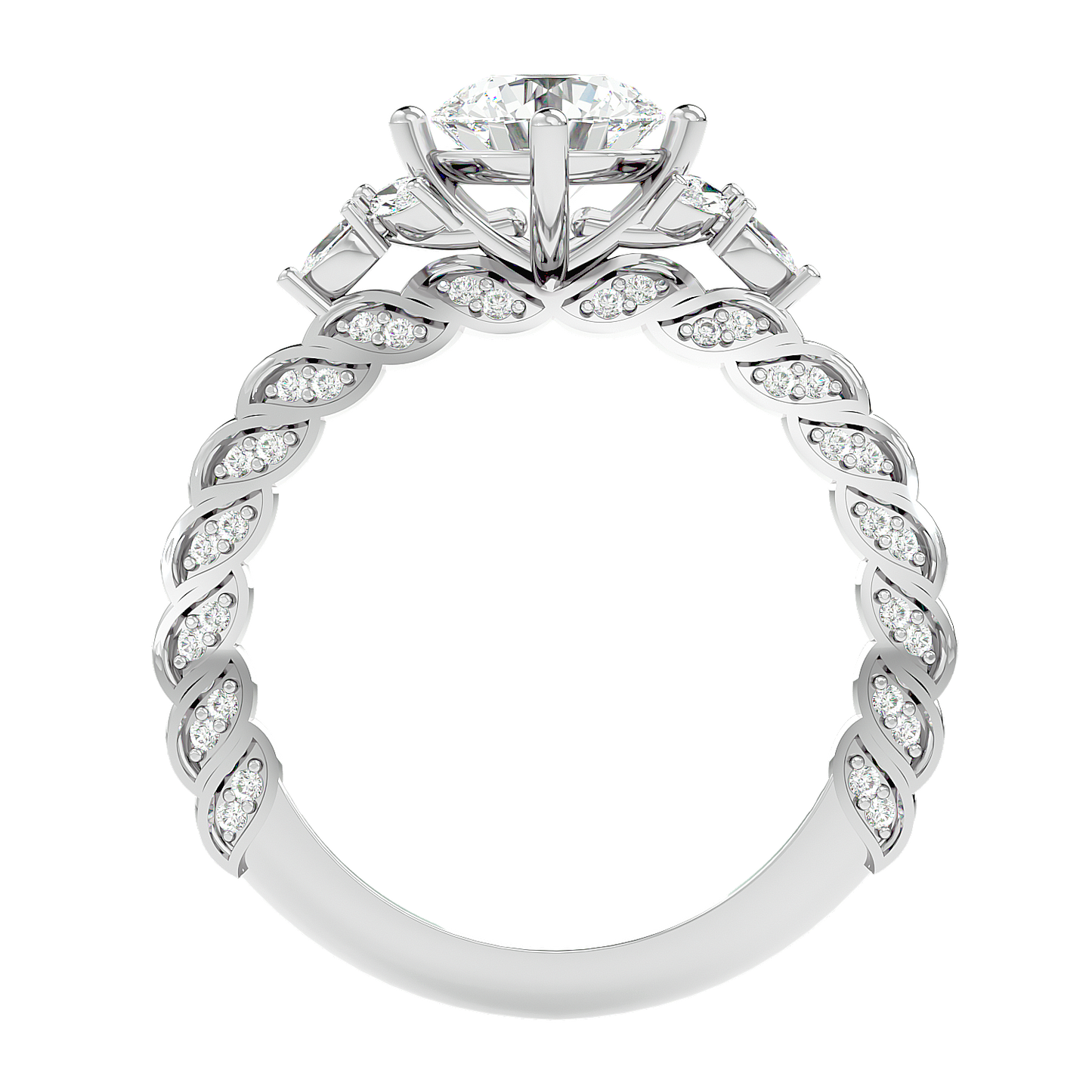 Solitaire Engagement Lab Diamond Ring 18 Karat White Gold Impeccabile Lab Diamonds Ring Fiona Diamonds