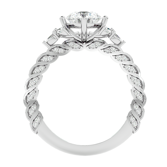 Solitaire Engagement Lab Diamond Ring 18 Karat White Gold Impeccabile Lab Diamonds Ring Fiona Diamonds