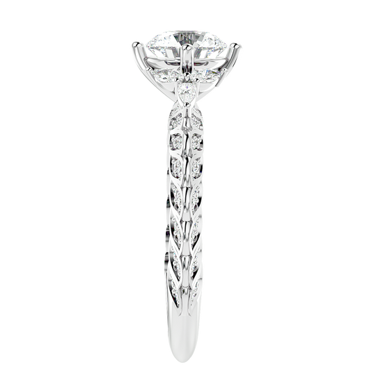 Solitaire Engagement Lab Diamond Ring 18 Karat White Gold Impeccabile Lab Diamonds Ring Fiona Diamonds