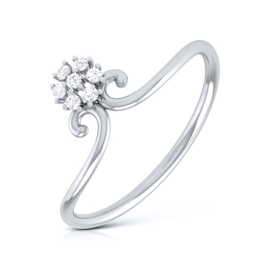 Laurel lab grown diamond ring simple round ring design Fiona Diamonds