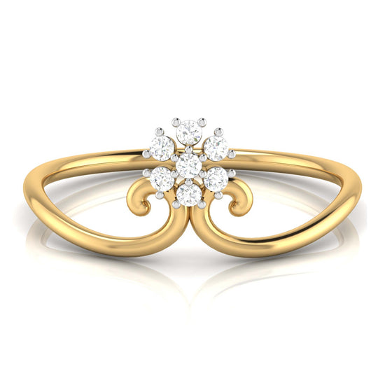 Laurel lab grown diamond ring simple round ring design Fiona Diamonds