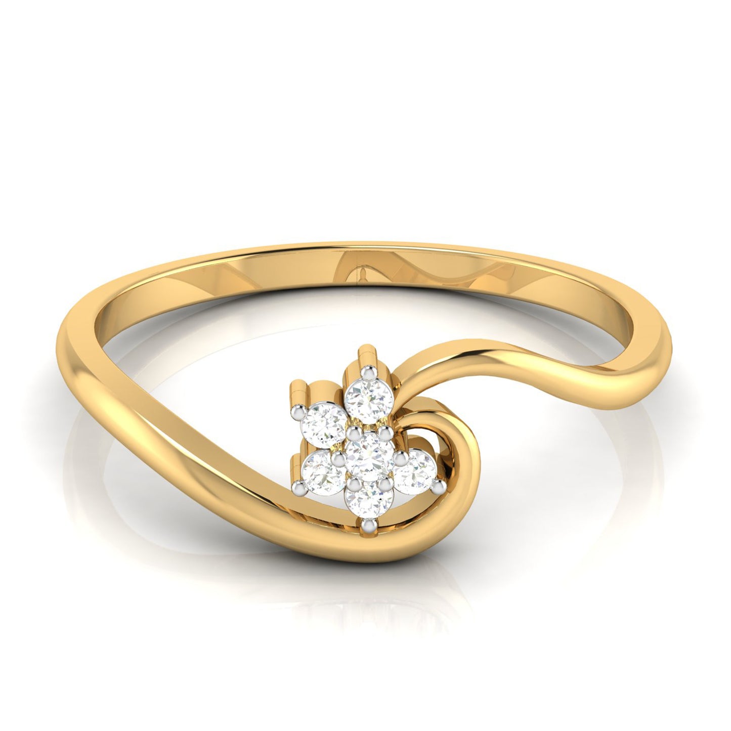 Tournesol lab grown diamond ring simple round ring design Fiona Diamonds