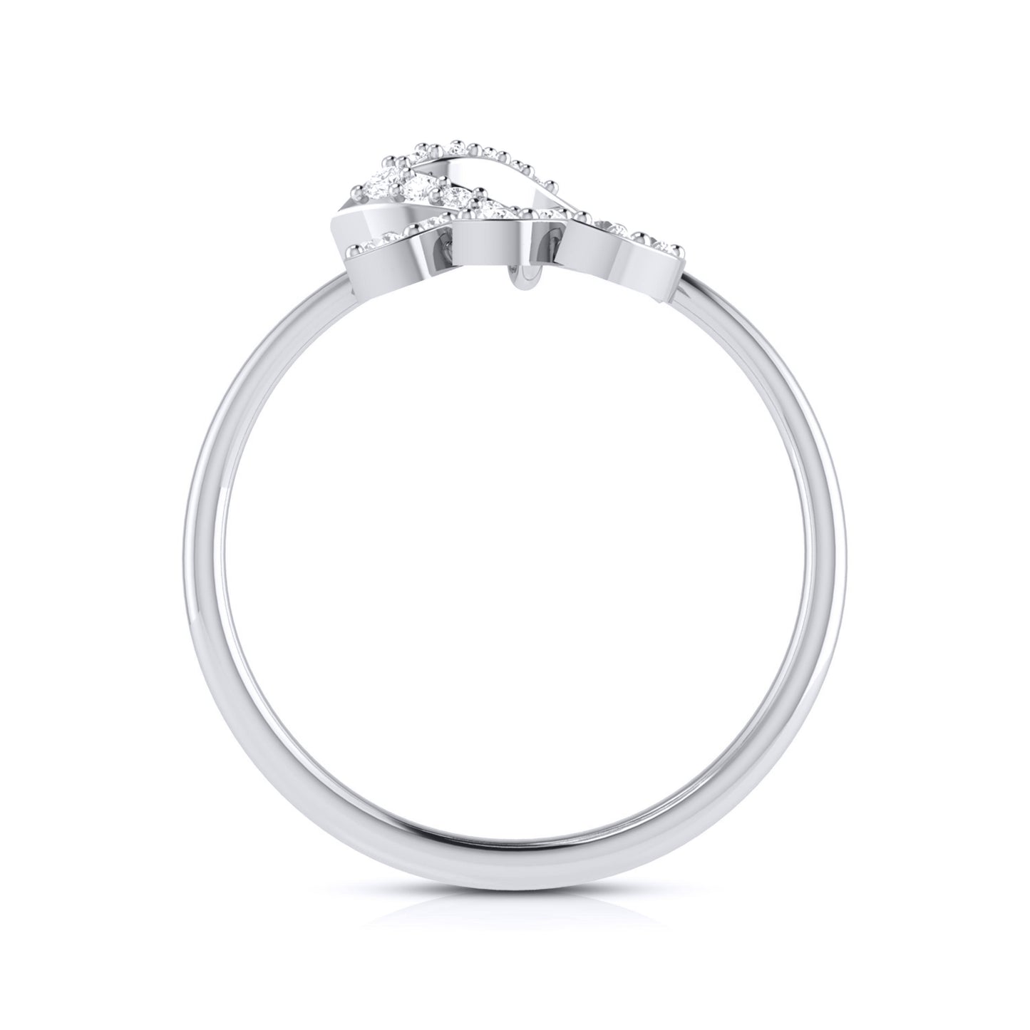 Pitched lab grown diamond ring simple round ring design Fiona Diamonds