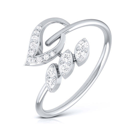 Pitched lab grown diamond ring simple round ring design Fiona Diamonds