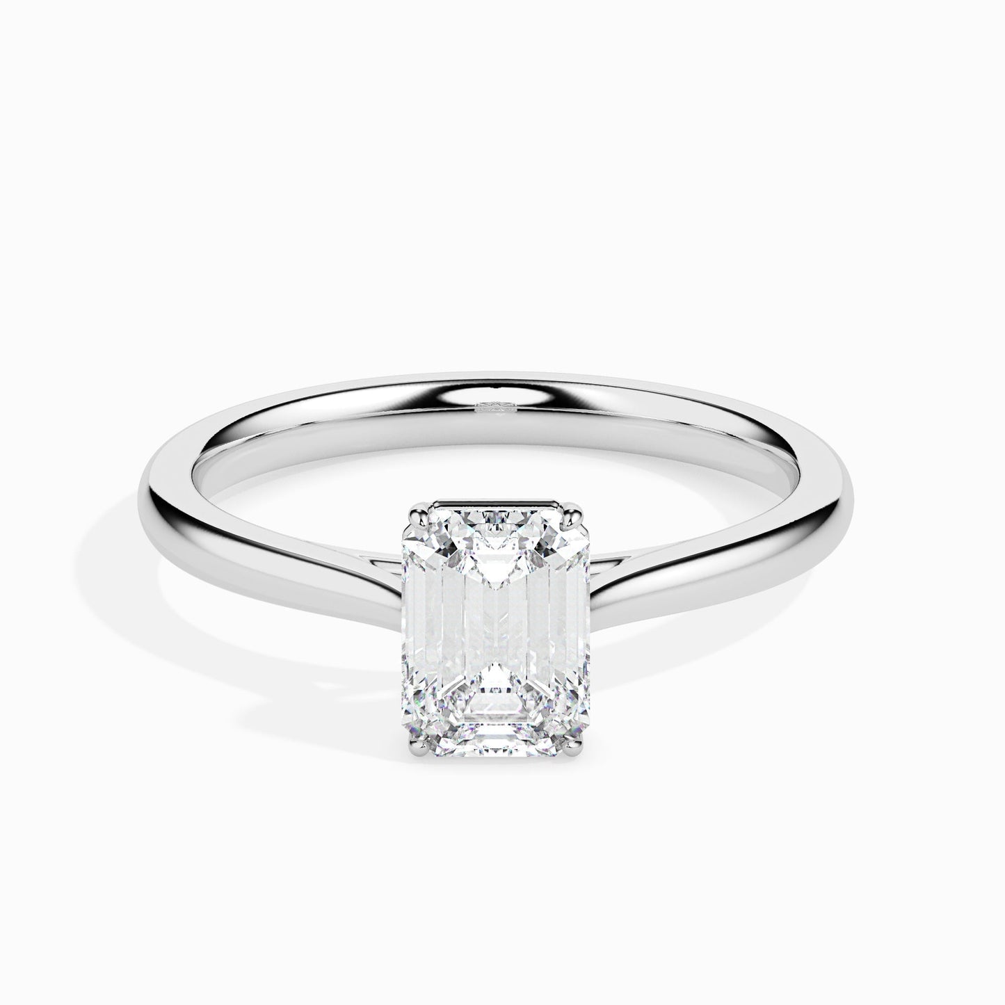 1ct Emerald Lab Diamond Dreamy Solitaire Ring - Fiona Diamonds - Fiona Diamonds