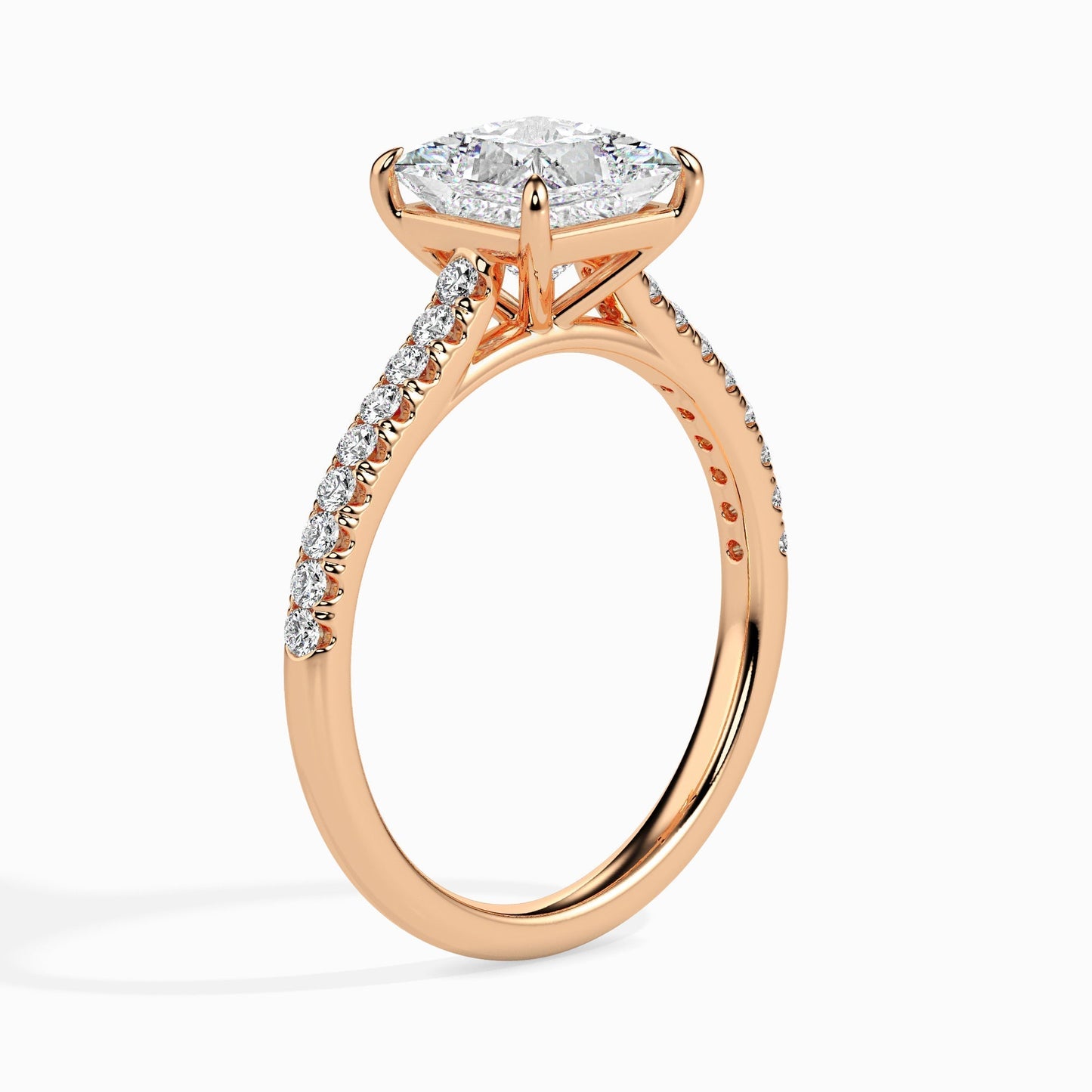 50 pointer Lab Diamond  solitaire engagement ring 18 karat rose gold Fiona Diamonds