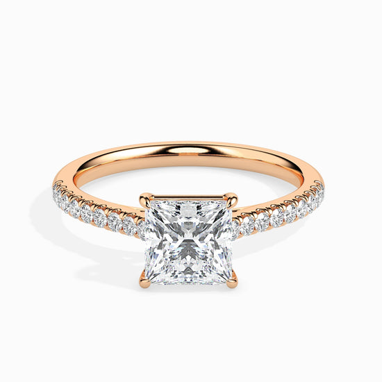 50 pointer Lab Diamond  solitaire engagement ring 18 karat rose gold Fiona Diamonds