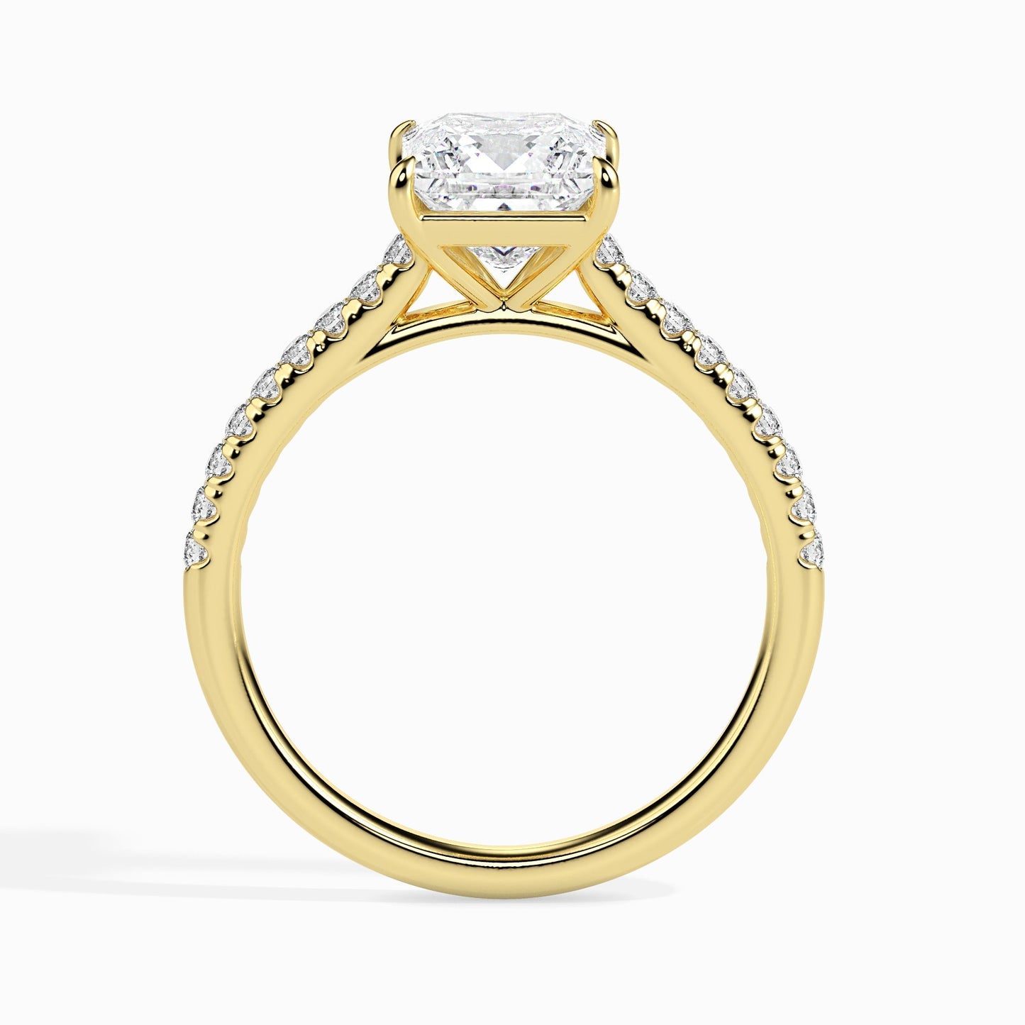 50 pointer Lab Diamond  solitaire engagement ring 18 karat yellow gold Fiona Diamonds