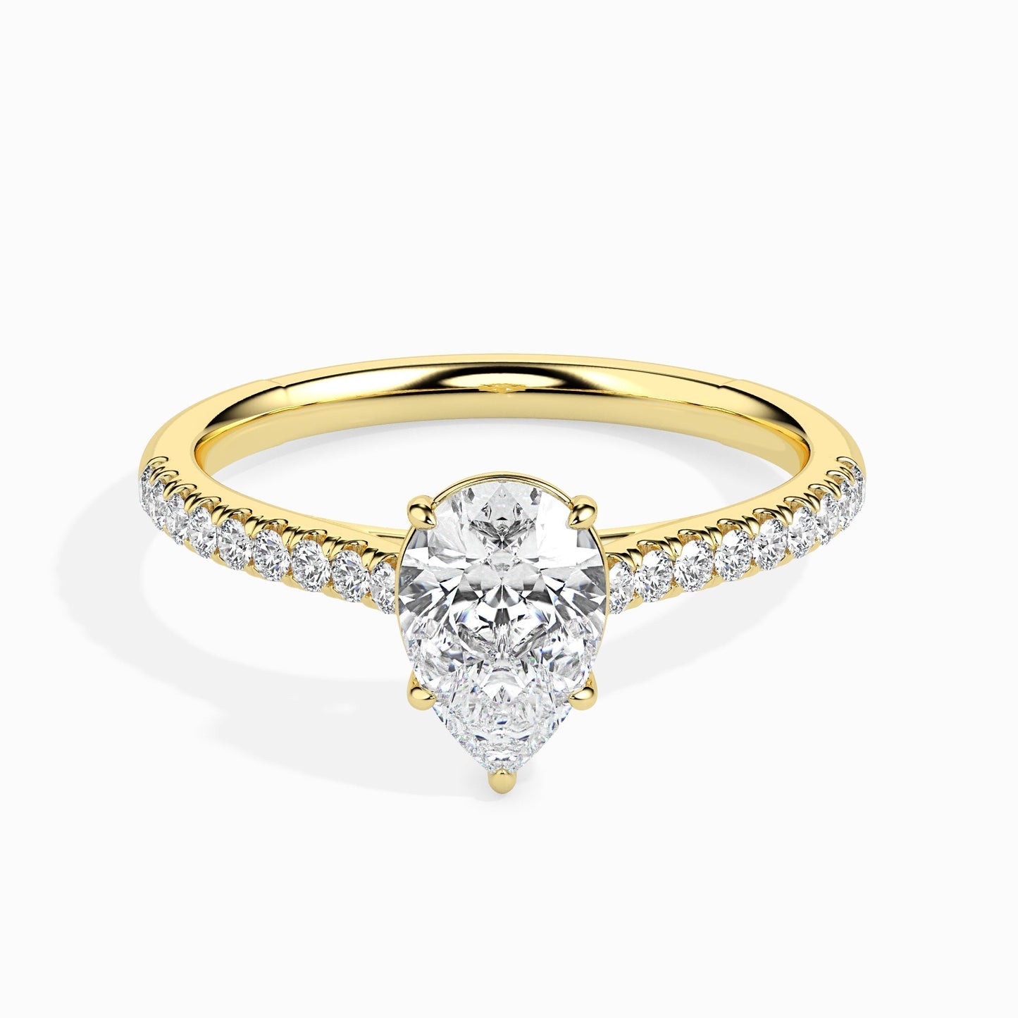 50 pointer Lab Diamond  solitaire engagement ring 18 karat yellow gold Fiona Diamonds